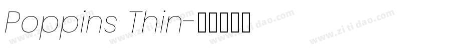 Poppins Thin字体转换